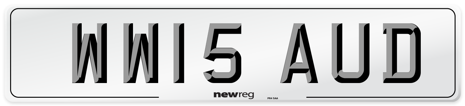 WW15 AUD Number Plate from New Reg